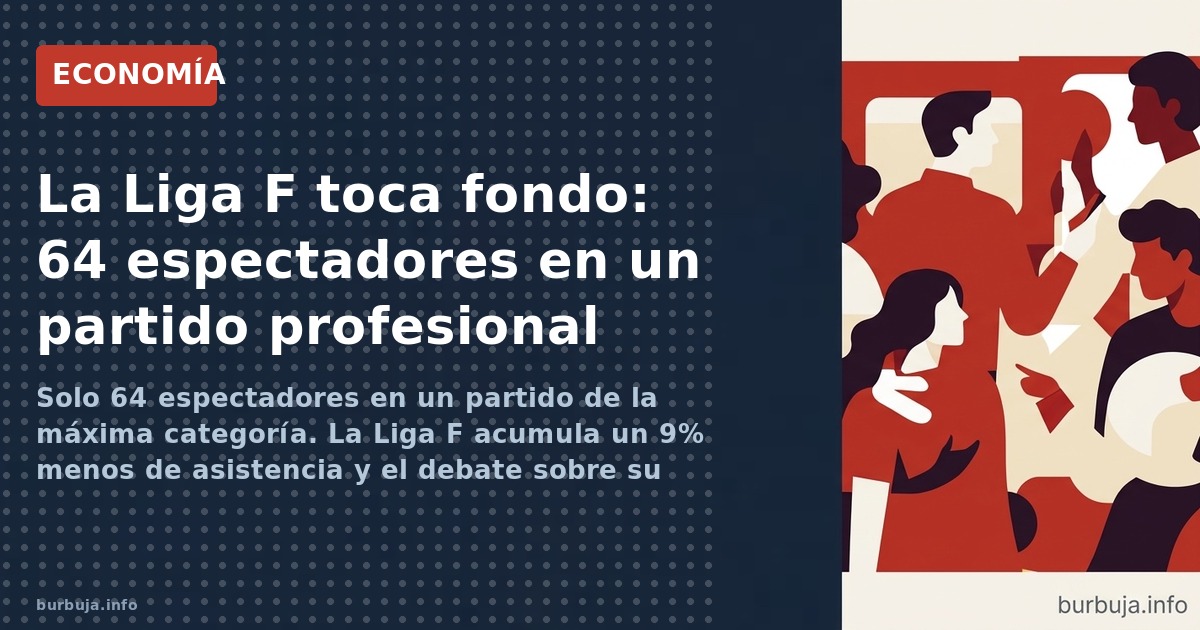 Solo 64 espectadores en un partido de la máxima categoría. La Liga F acumula un 9% menos de asistencia y el debate sobre su v