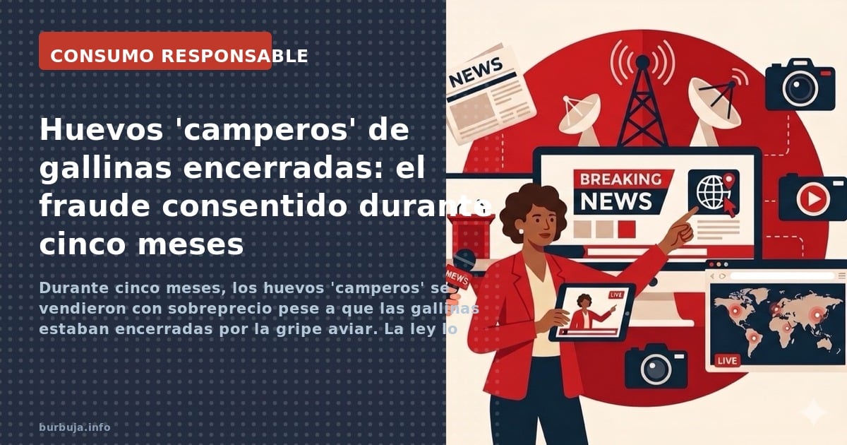 Durante cinco meses, los huevos 'camperos' se vendieron con sobreprecio pese a que las gallinas estaban encerradas por la gri