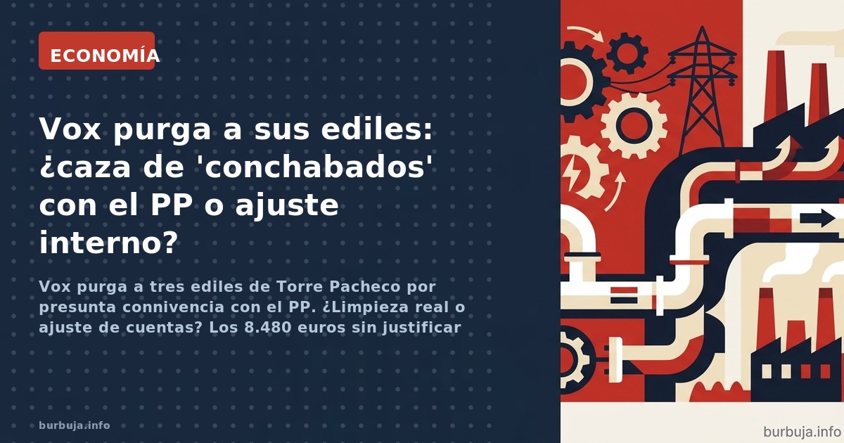 Vox purga a tres ediles de Torre Pacheco por presunta connivencia con el PP. ¿Limpieza real o ajuste de cuentas? Los 8.480 eu