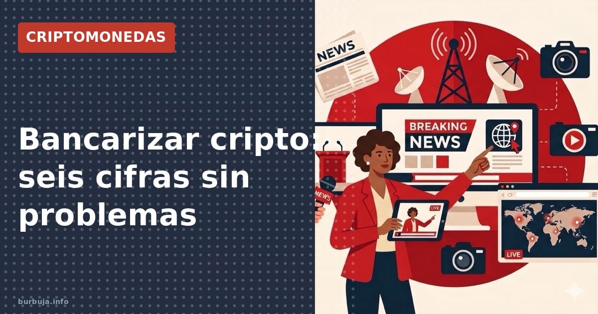 Bancarizar cripto: seis cifras sin problemas