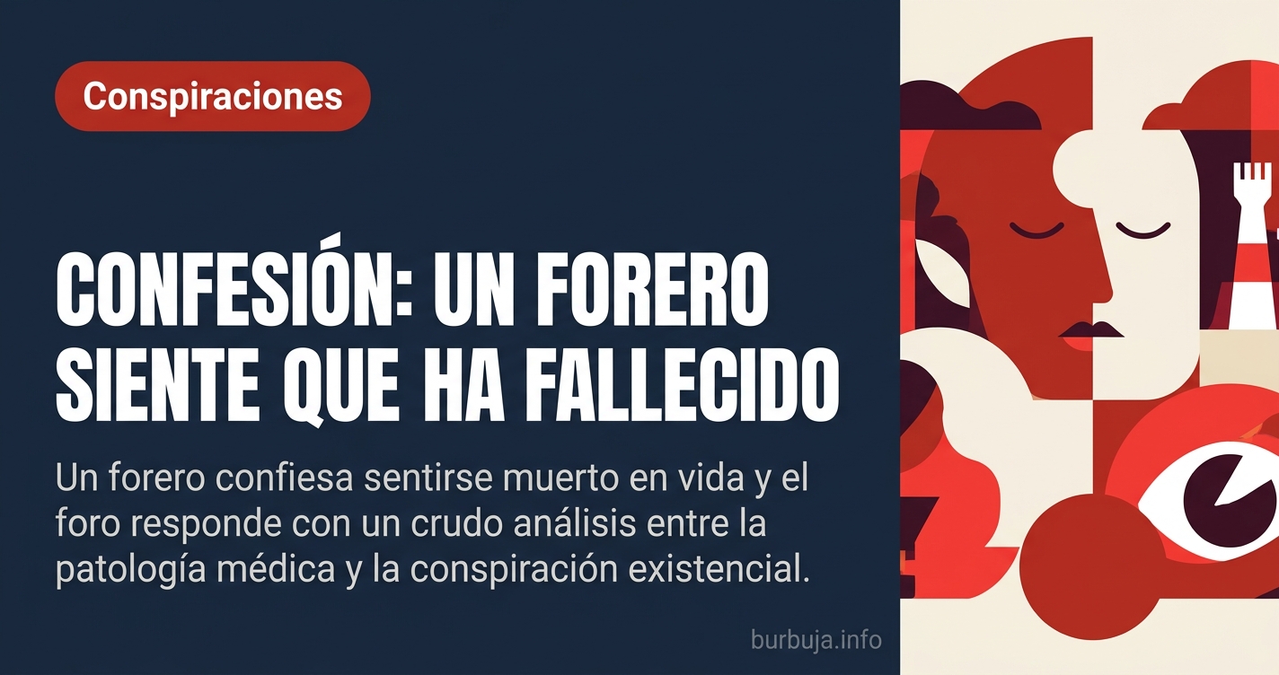 Un forero confiesa sentirse muerto en vida y el foro responde con un crudo análisis entre la patología médica y la conspiraci