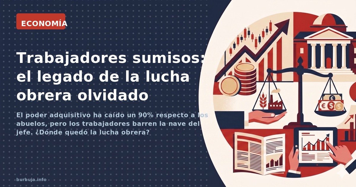 El poder adquisitivo ha caído un 90% respecto a los abuelos, pero los trabajadores barren la nave del jefe. ¿Dónde quedó la l