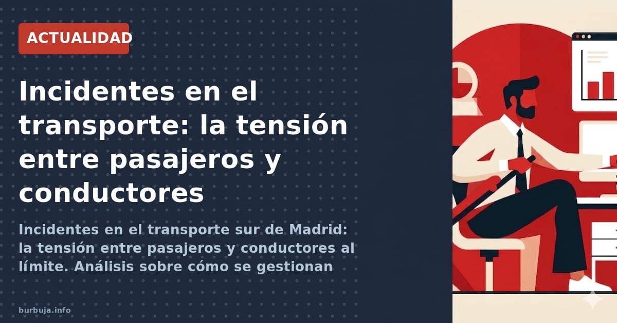 Incidentes en el transporte sur de Madrid: la tensión entre pasajeros y conductores al límite. Análisis sobre cómo se gestion