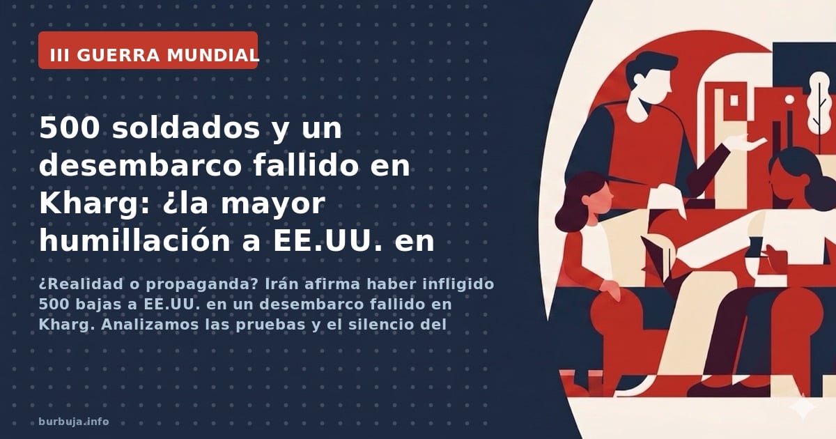 ¿Realidad o propaganda? Irán afirma haber infligido 500 bajas a EE.UU. en un desembarco fallido en Kharg. Analizamos las prue