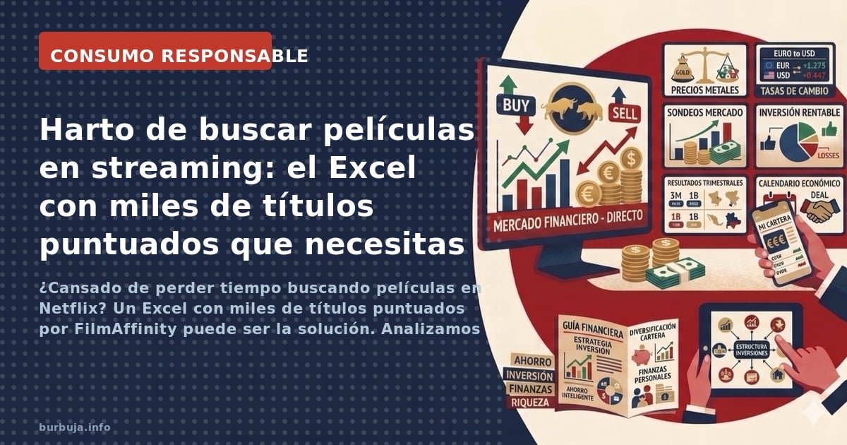 ¿Cansado de perder tiempo buscando películas en Netflix? Un Excel con miles de títulos puntuados por FilmAffinity puede ser l