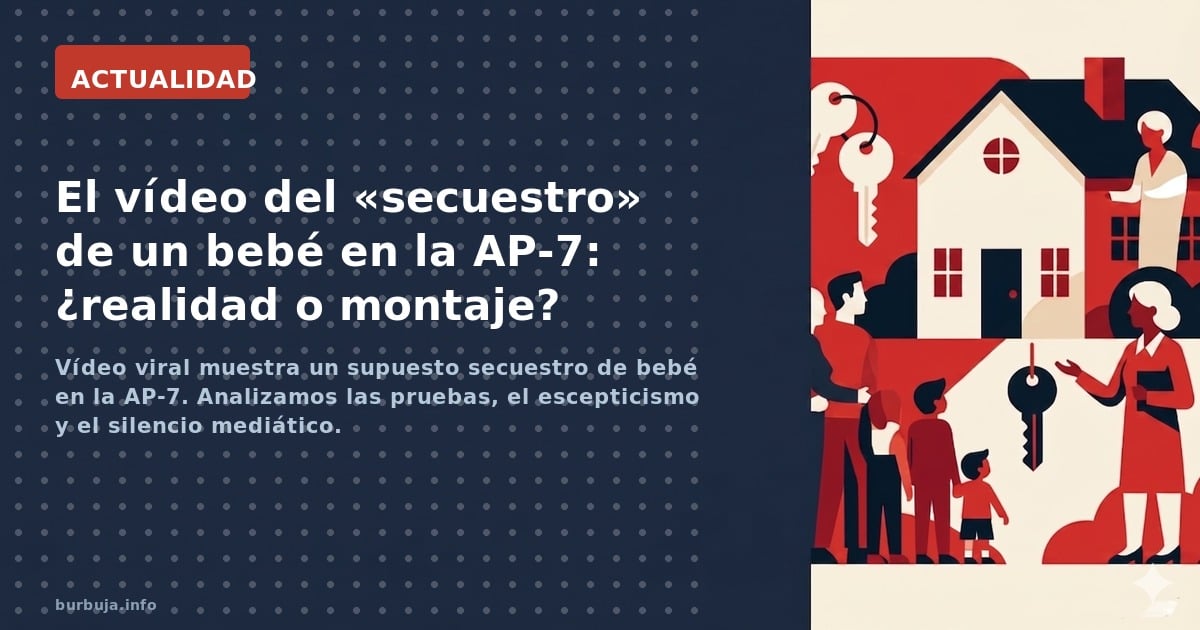 Vídeo viral muestra un supuesto secuestro de bebé en la AP-7. Analizamos las pruebas, el escepticismo y el silencio mediático