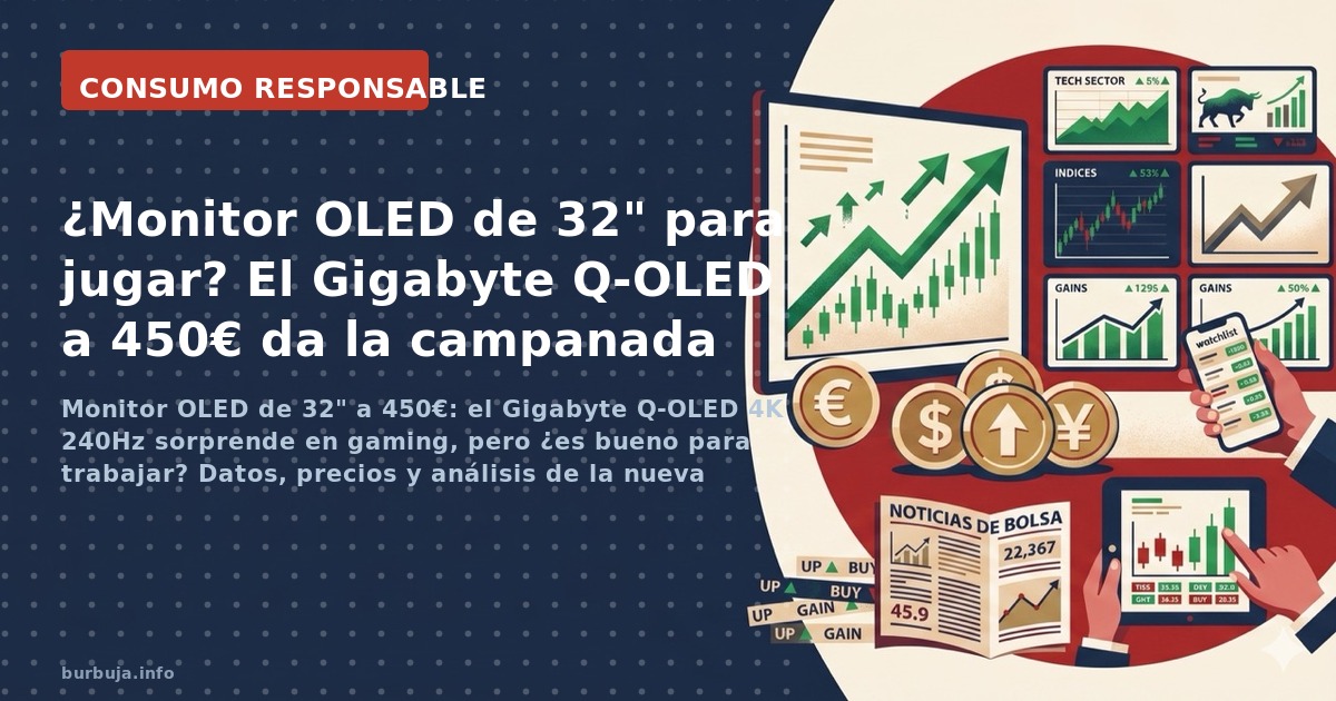 Monitor OLED de 32" a 450€: el Gigabyte Q-OLED 4K 240Hz sorprende en gaming, pero ¿es bueno para trabajar? Datos, precios y a