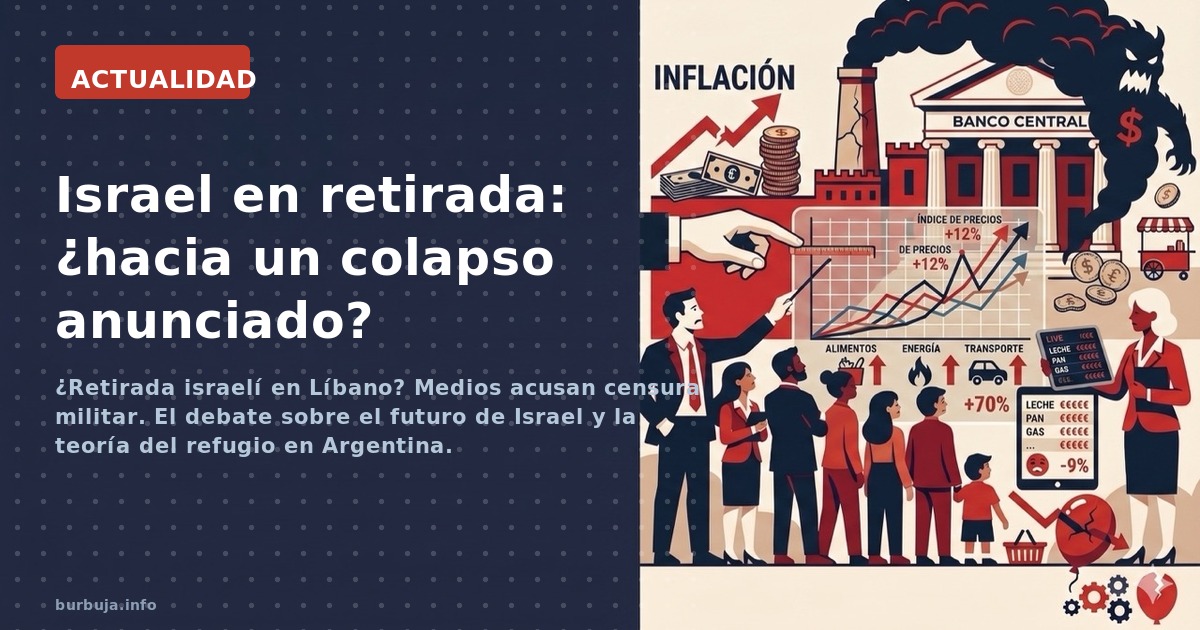 ¿Retirada israelí en Líbano? Medios acusan censura militar. El debate sobre el futuro de Israel y la teoría del refugio en Ar