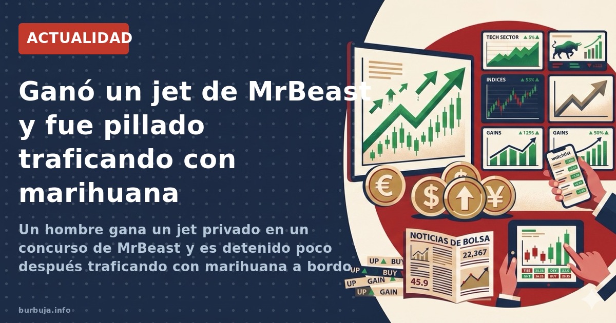 Un hombre gana un jet privado en un concurso de MrBeast y es detenido poco después traficando con marihuana a bordo del avión