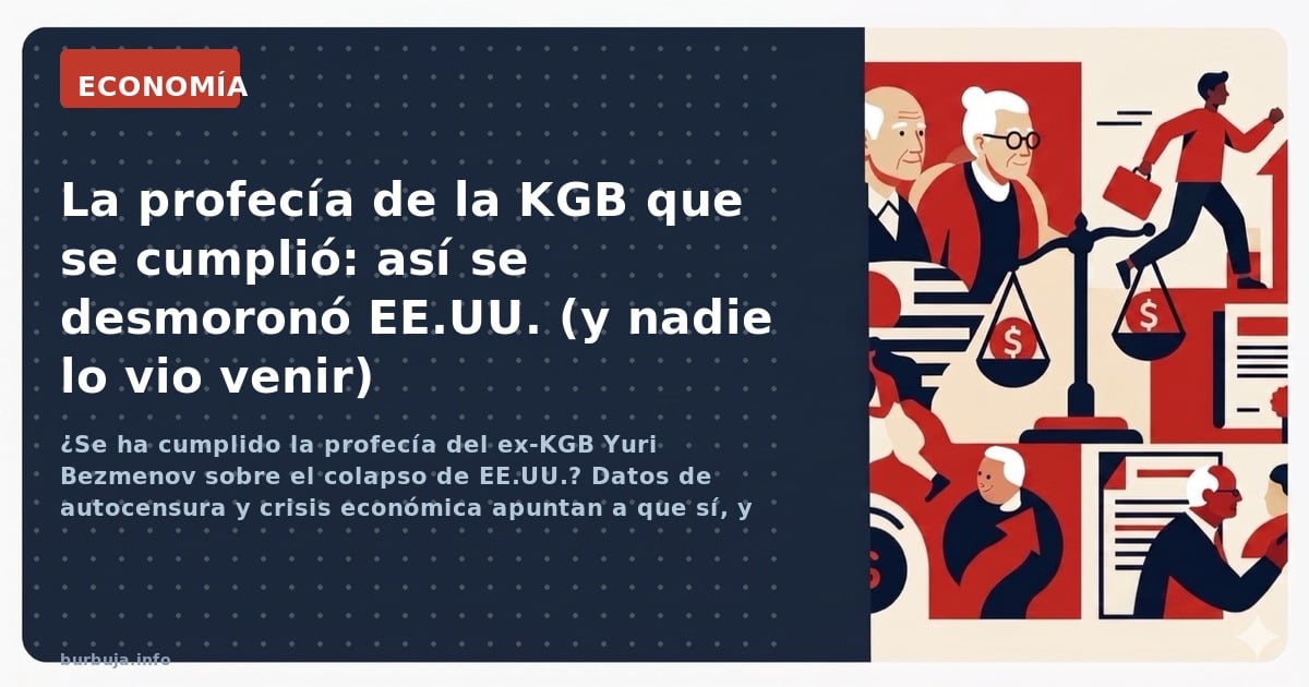 ¿Se ha cumplido la profecía del ex-KGB Yuri Bezmenov sobre el colapso de EE.UU.? Datos de autocensura y crisis económica apun