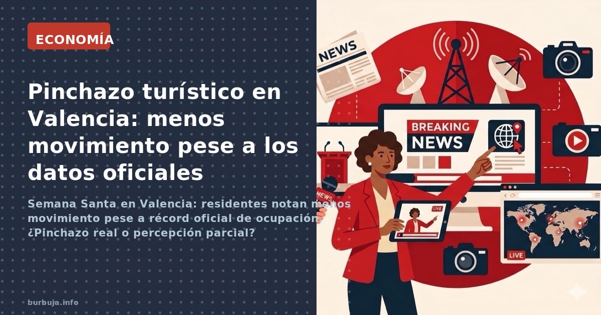 Semana Santa en Valencia: residentes notan menos movimiento pese a récord oficial de ocupación. ¿Pinchazo real o percepción p