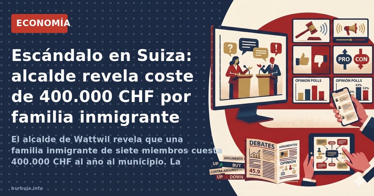 El alcalde de Wattwil revela que una familia inmigrante de siete miembros cuesta 400.000 CHF al año al municipio. La izquierd