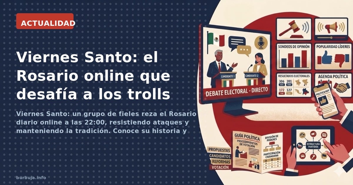 Viernes Santo: un grupo de fieles reza el Rosario diario online a las 22:00, resistiendo ataques y manteniendo la tradición. 