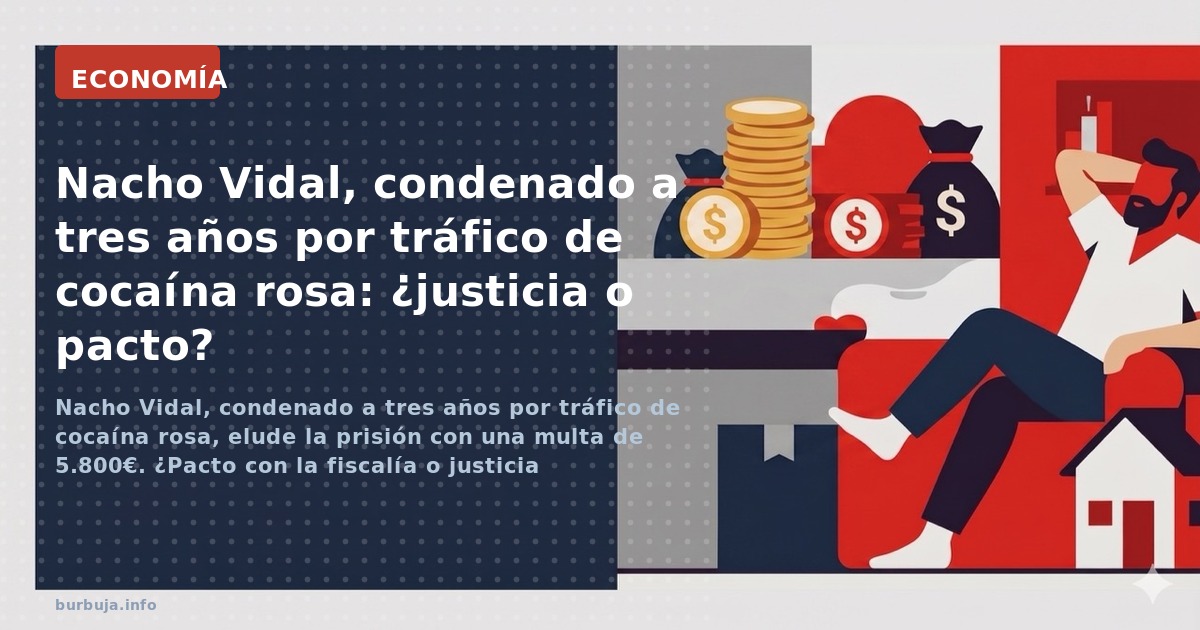 Nacho Vidal, condenado a tres años por tráfico de cocaína rosa, elude la prisión con una multa de 5.800€. ¿Pacto con la fisca