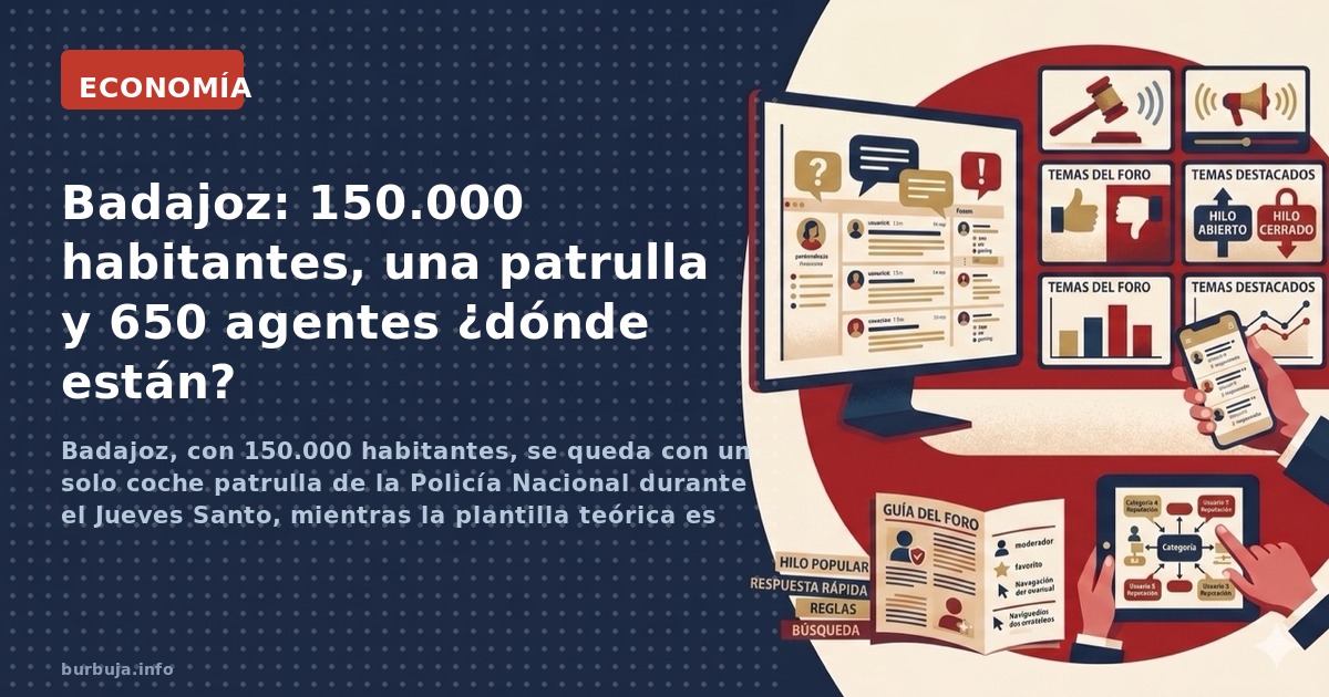 Badajoz, con 150.000 habitantes, se queda con un solo coche patrulla de la Policía Nacional durante el Jueves Santo, mientras