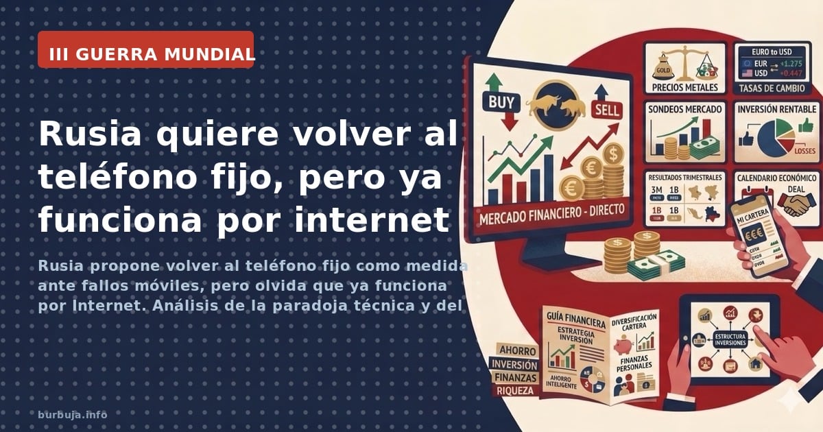 Rusia propone volver al teléfono fijo como medida ante fallos móviles, pero olvida que ya funciona por Internet. Análisis de 