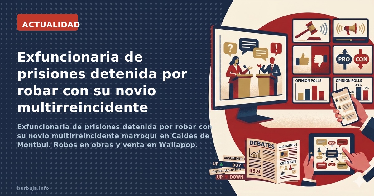 Exfuncionaria de prisiones detenida por robar con su novio multirreincidente marroquí en Caldes de Montbui. Robos en obras y 