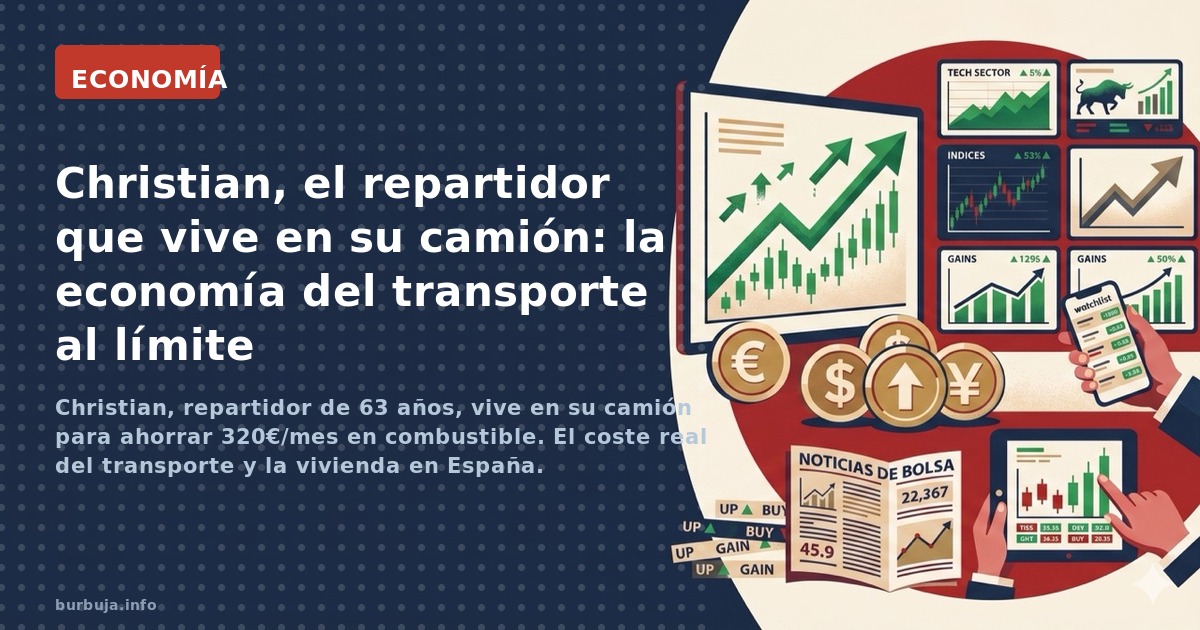 Christian, repartidor de 63 años, vive en su camión para ahorrar 320€/mes en combustible. El coste real del transporte y la v