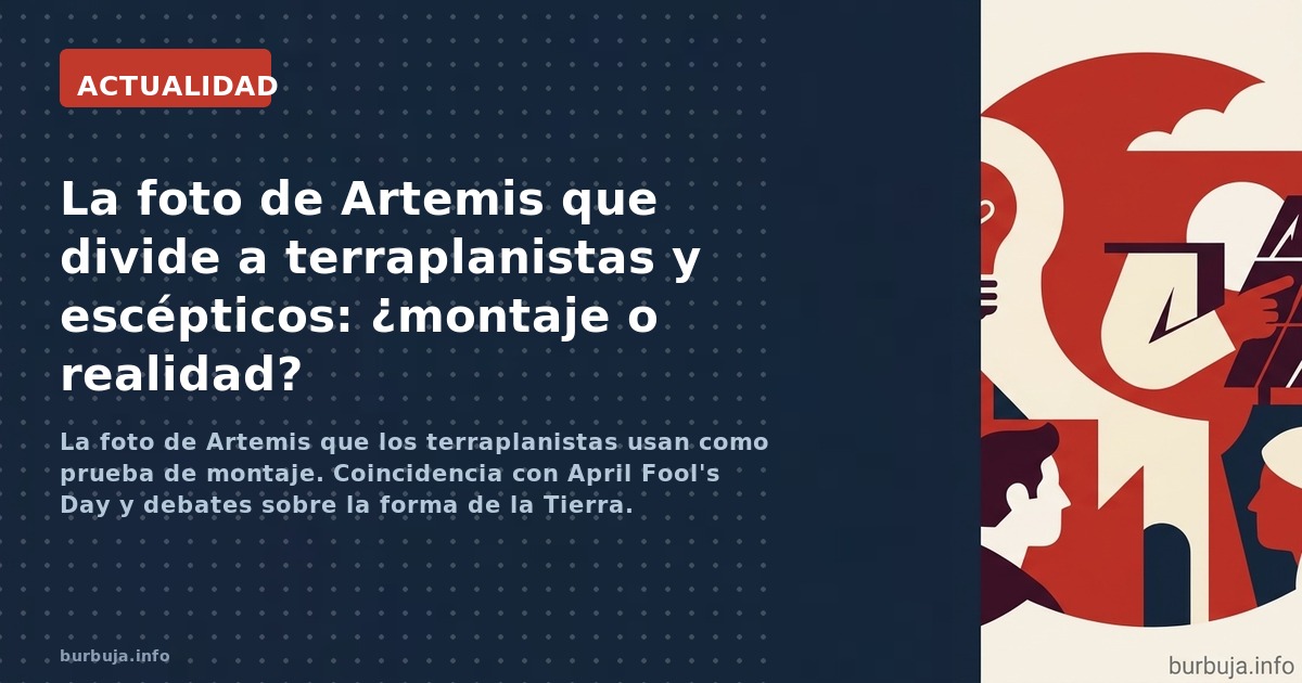 La foto de Artemis que los terraplanistas usan como prueba de montaje. Coincidencia con April Fool's Day y debates sobre la f