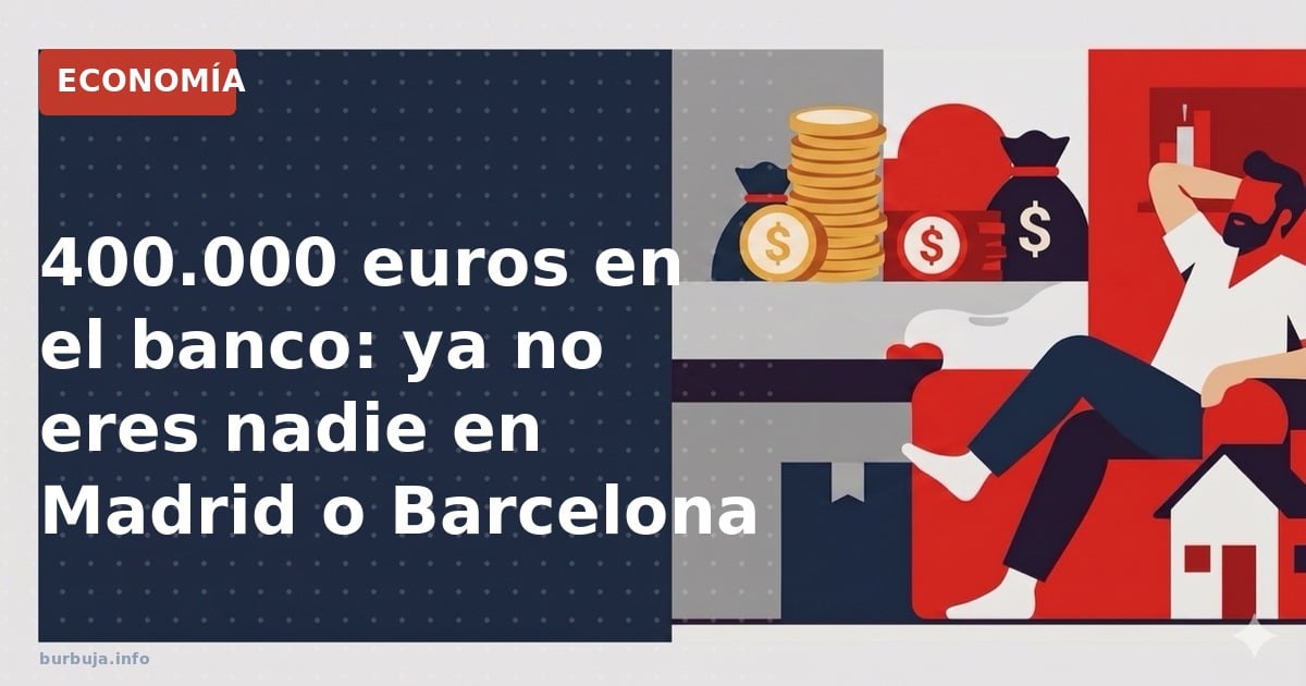 Con 400.000 euros en el banco, un 40añero no puede permitirse un piso digno en Madrid o Barcelona. La inflación, el impuesto 