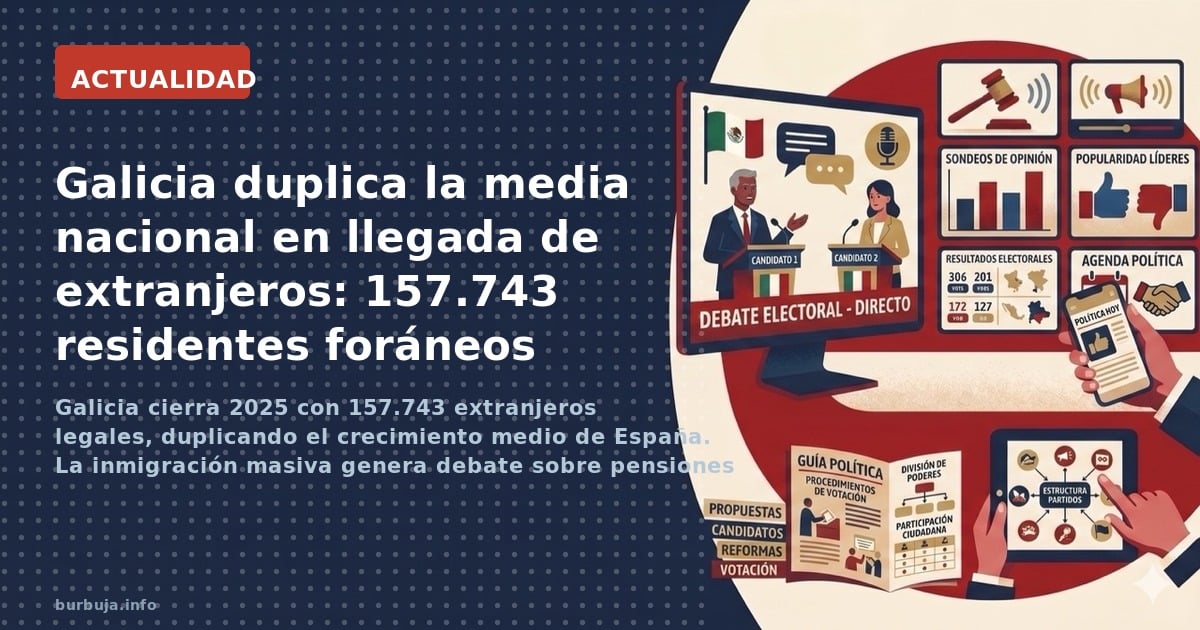 Galicia cierra 2025 con 157.743 extranjeros legales, duplicando el crecimiento medio de España. La inmigración masiva genera 