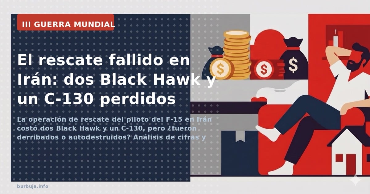 La operación de rescate del piloto del F-15 en Irán costó dos Black Hawk y un C-130, pero ¿fueron derribados o autodestruidos
