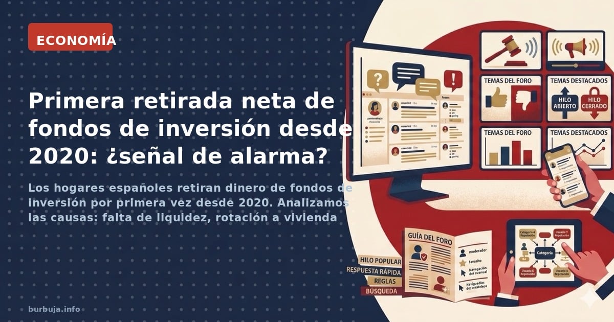 Los hogares españoles retiran dinero de fondos de inversión por primera vez desde 2020. Analizamos las causas: falta de liqui