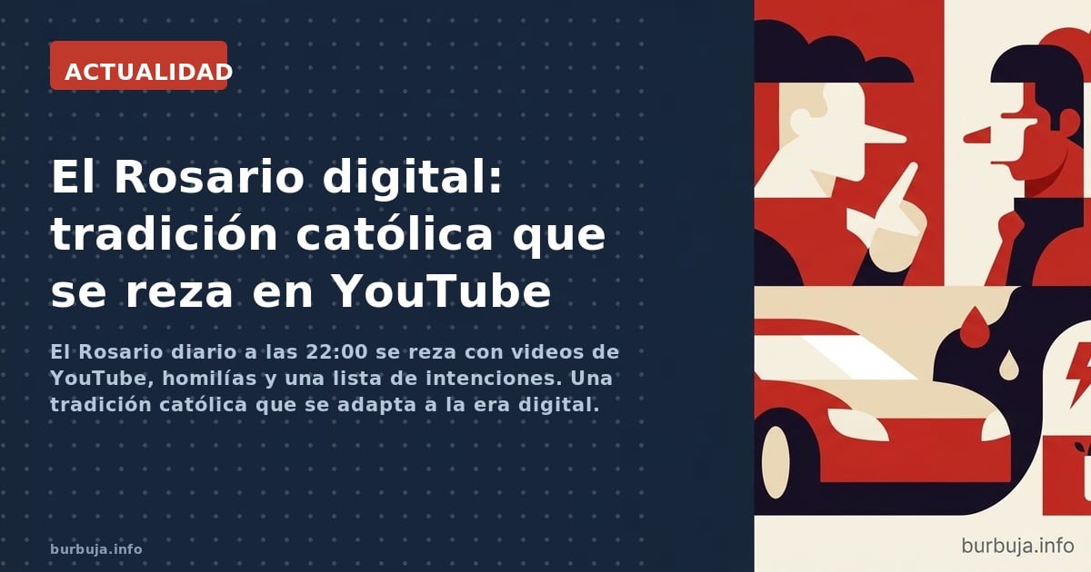 El Rosario diario a las 22:00 se reza con videos de YouTube, homilías y una lista de intenciones. Una tradición católica que 
