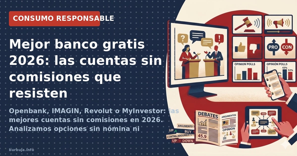 Openbank, IMAGIN, Revolut o MyInvestor: las mejores cuentas sin comisiones en 2026. Analizamos opciones sin nómina ni condici