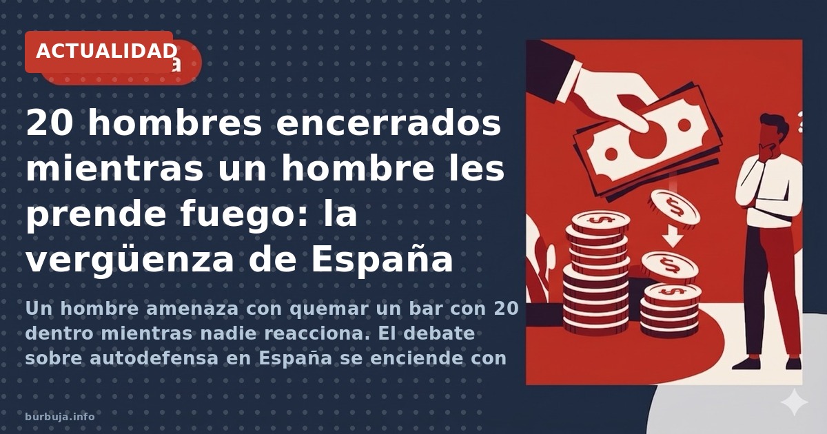 Un hombre amenaza con quemar un bar con 20 dentro mientras nadie reacciona. El debate sobre autodefensa en España se enciende