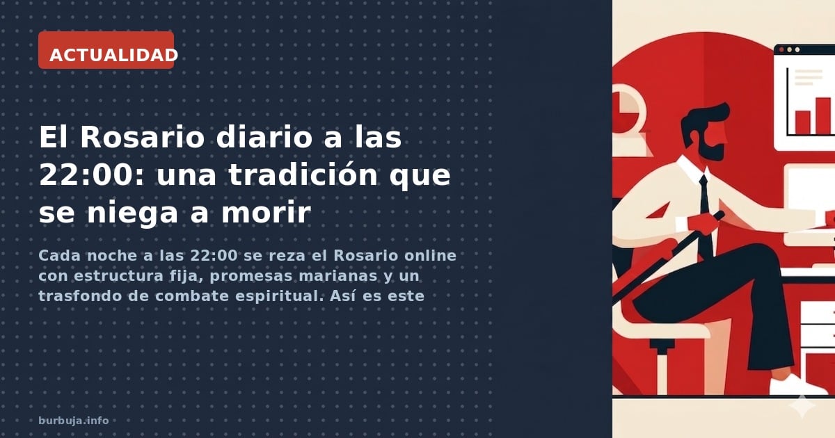 Cada noche a las 22:00 se reza el Rosario online con estructura fija, promesas marianas y un trasfondo de combate espiritual.