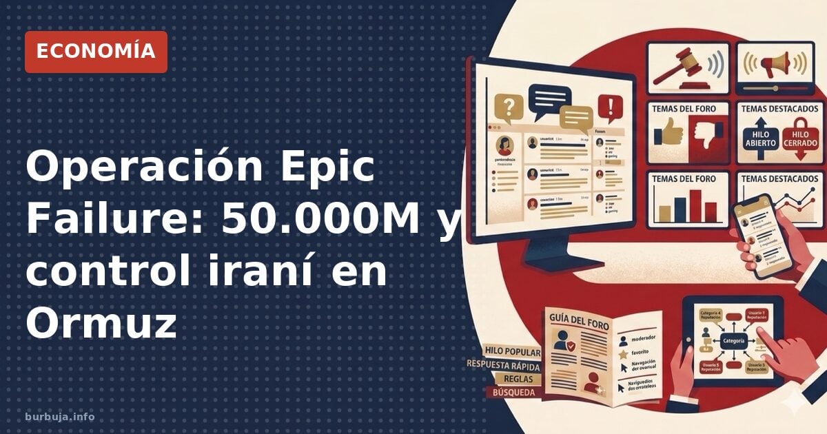 Operación Epic Failure: 50.000M y control iraní en Ormuz