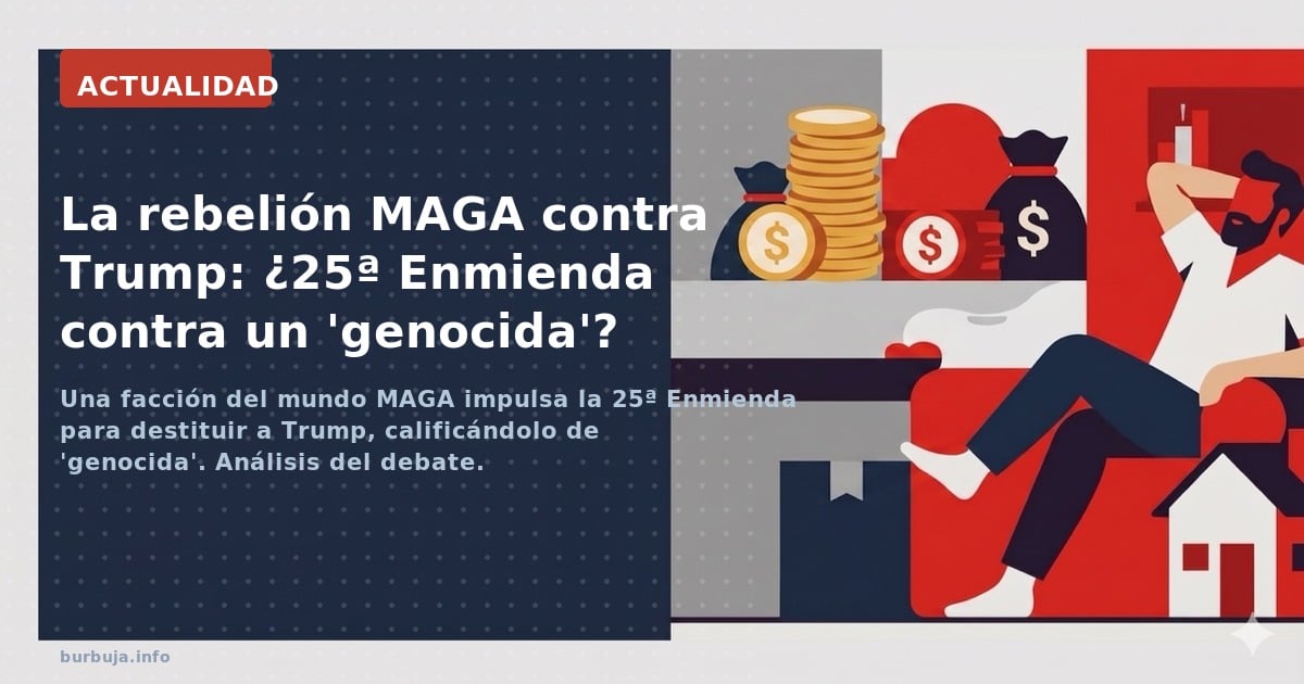 Una facción del mundo MAGA impulsa la 25ª Enmienda para destituir a Trump, calificándolo de 'genocida'. Análisis del debate.