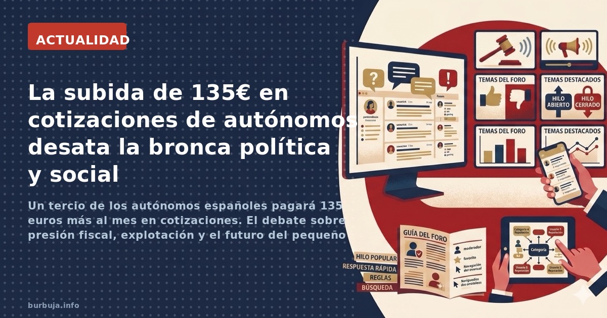 Un tercio de los autónomos españoles pagará 135 euros más al mes en cotizaciones. El debate sobre presión fiscal, explotación