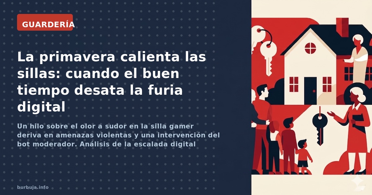Un hilo sobre el olor a sudor en la silla gamer deriva en amenazas violentas y una intervención del bot moderador. Análisis d