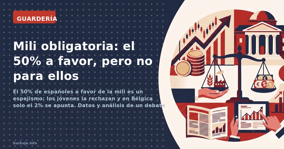 El 50% de españoles a favor de la mili es un espejismo: los jóvenes la rechazan y en Bélgica solo el 2% se apunta. Datos y an