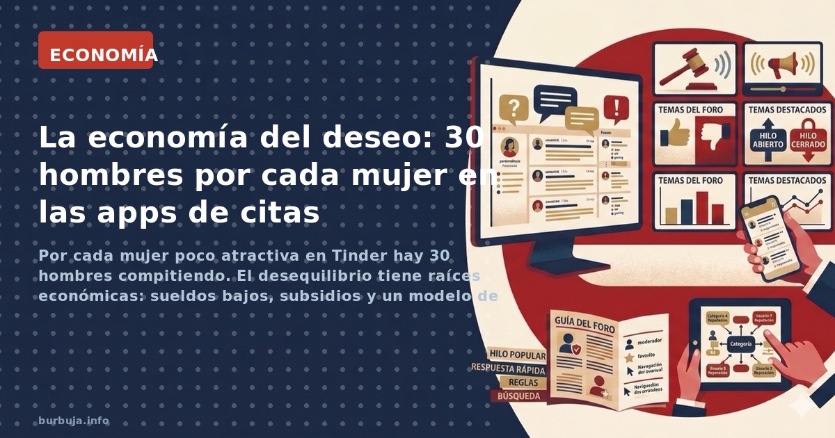 Por cada mujer poco atractiva en Tinder hay 30 hombres compitiendo. El desequilibrio tiene raíces económicas: sueldos bajos, 