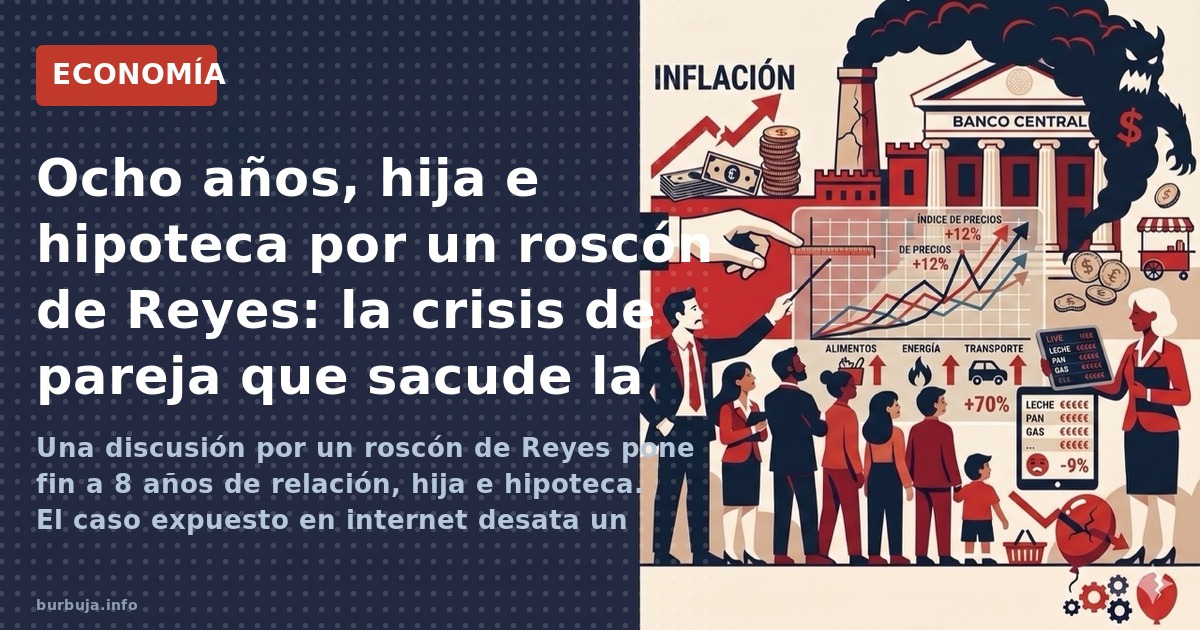 Una discusión por un roscón de Reyes pone fin a 8 años de relación, hija e hipoteca. El caso expuesto en internet desata un d