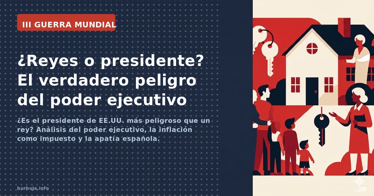 ¿Es el presidente de EE.UU. más peligroso que un rey? Análisis del poder ejecutivo, la inflación como impuesto y la apatía es