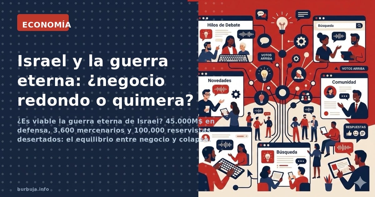 ¿Es viable la guerra eterna de Israel? 45.000M$ en defensa, 3.600 mercenarios y 100.000 reservistas desertados: el equilibrio