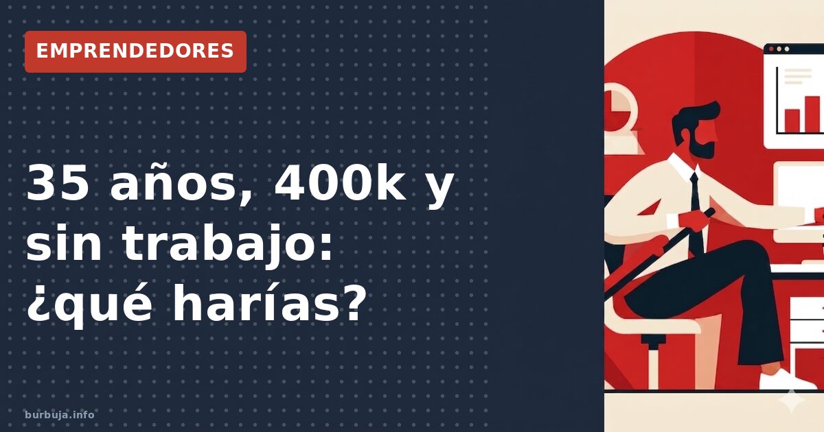 35 años, 400k y sin trabajo: ¿qué harías?