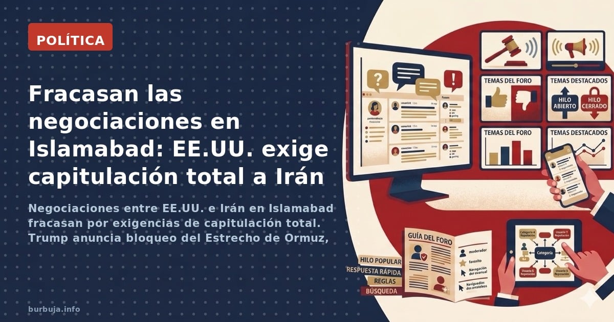Negociaciones entre EE.UU. e Irán en Islamabad fracasan por exigencias de capitulación total. Trump anuncia bloqueo del Estre