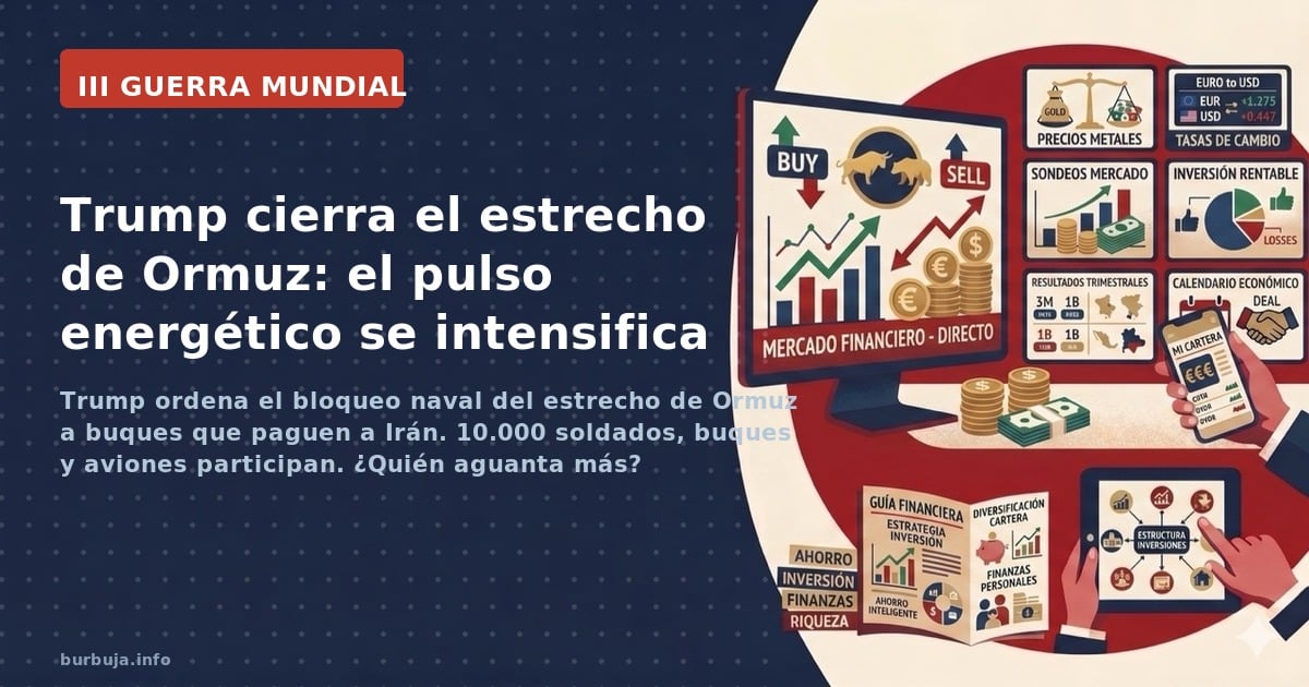 Trump ordena el bloqueo naval del estrecho de Ormuz a buques que paguen a Irán. 10.000 soldados, buques y aviones participan.