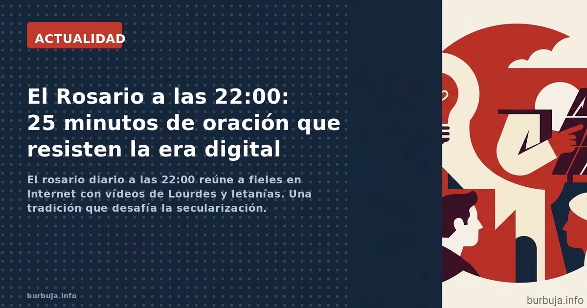 El rosario diario a las 22:00 reúne a fieles en Internet con vídeos de Lourdes y letanías. Una tradición que desafía la secul