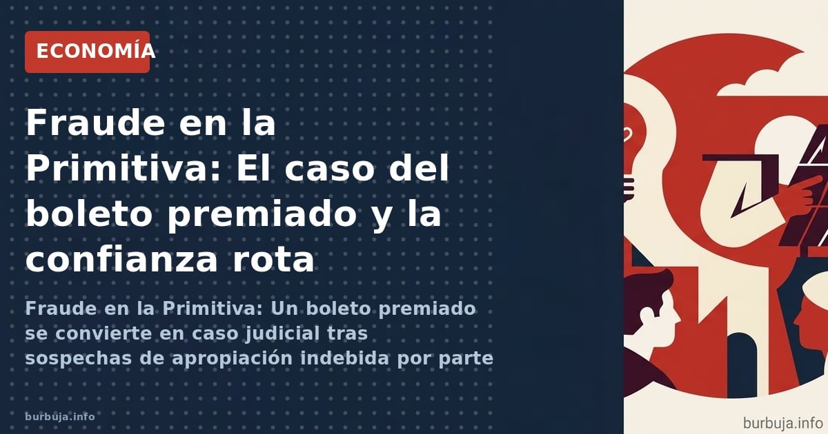 Fraude en la Primitiva: Un boleto premiado se convierte en caso judicial tras sospechas de apropiación indebida por parte del