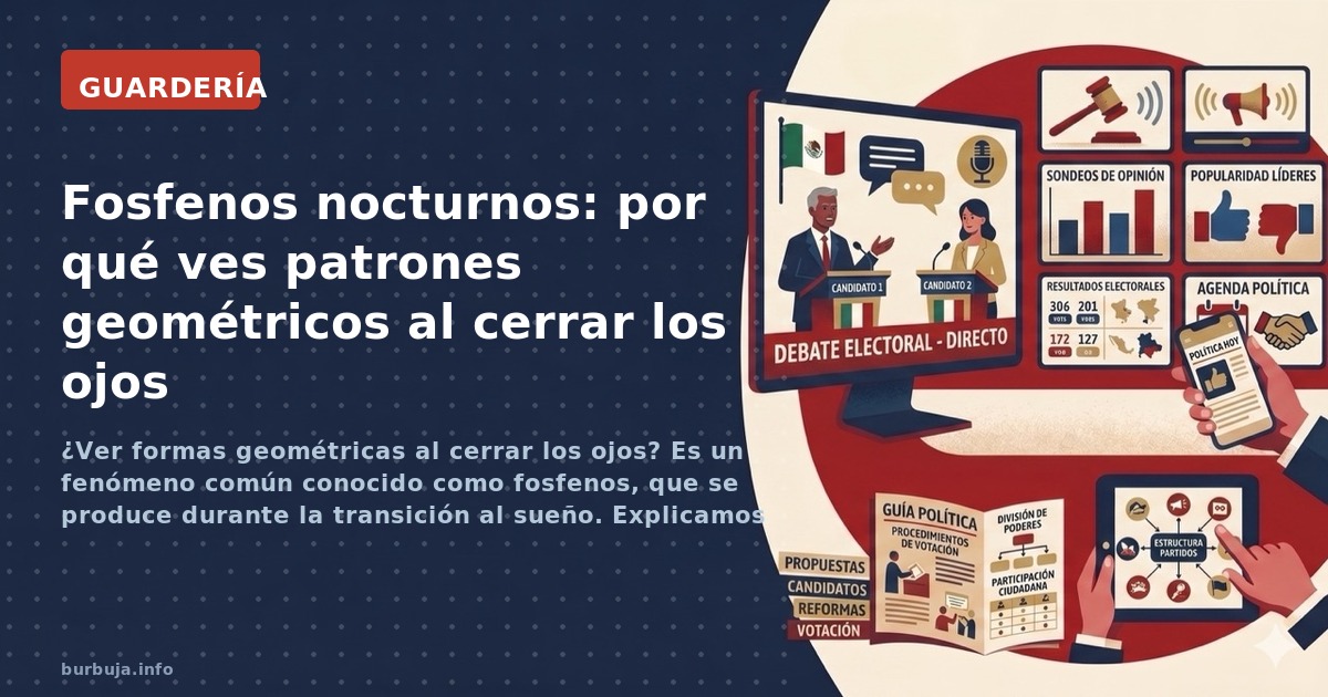 ¿Ver formas geométricas al cerrar los ojos? Es un fenómeno común conocido como fosfenos, que se produce durante la transición