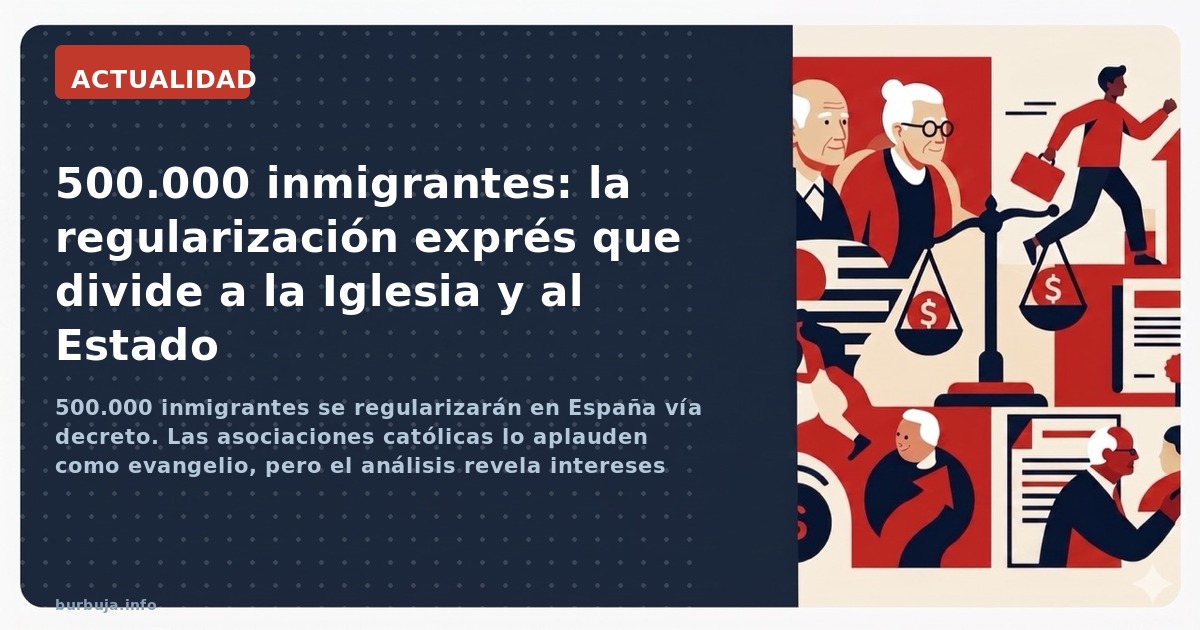 500.000 inmigrantes se regularizarán en España vía decreto. Las asociaciones católicas lo aplauden como evangelio, pero el an