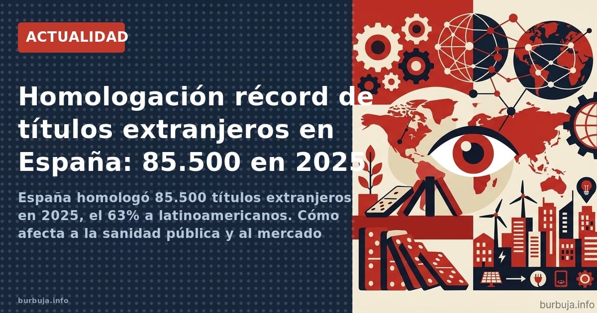 España homologó 85.500 títulos extranjeros en 2025, el 63% a latinoamericanos. Cómo afecta a la sanidad pública y al mercado 