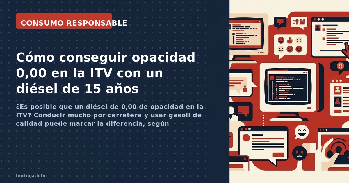 ¿Es posible que un diésel dé 0,00 de opacidad en la ITV? Conducir mucho por carretera y usar gasoil de calidad puede marcar l