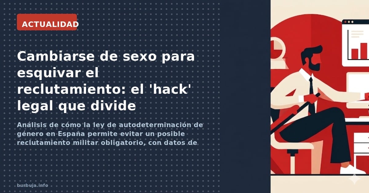 Análisis de cómo la ley de autodeterminación de género en España permite evitar un posible reclutamiento militar obligatorio,